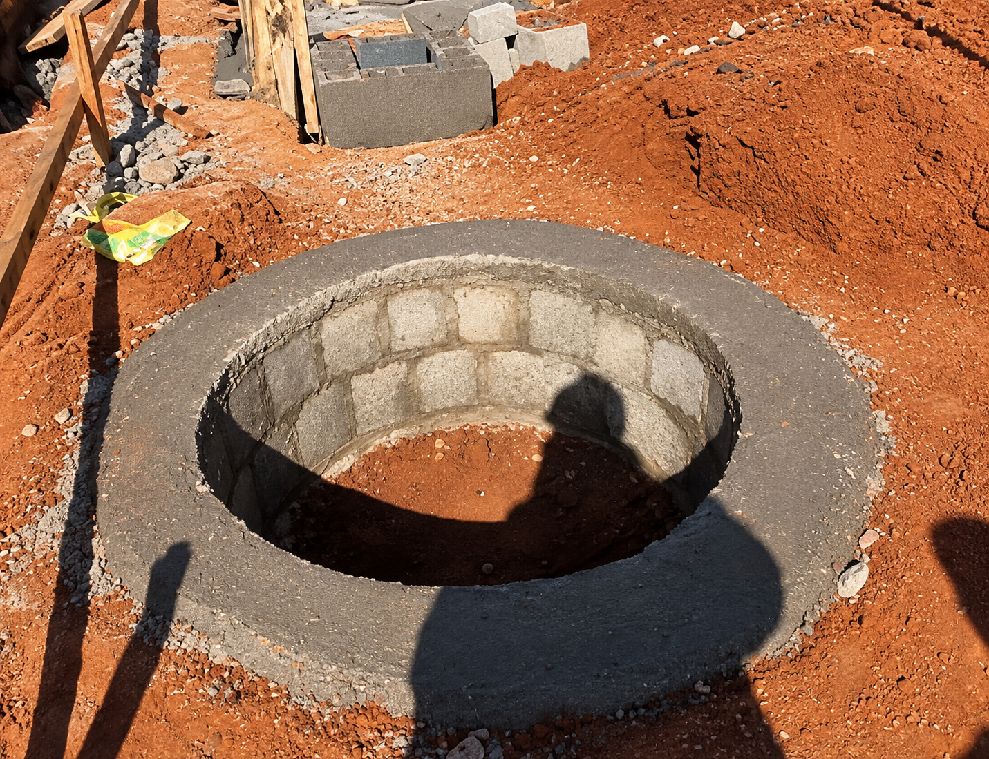 Construction du puisard